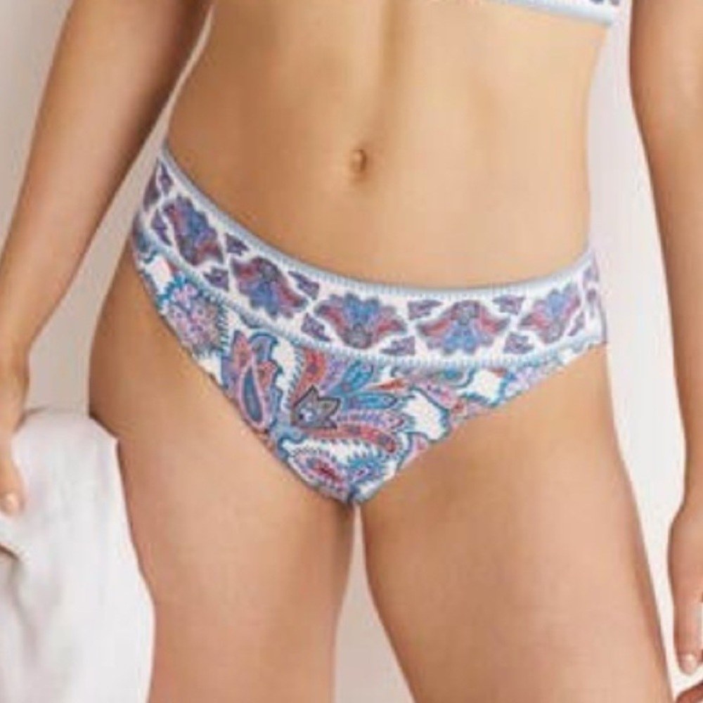 Boden Porto high rise bikini bottom; Paisley Print size 8/medium